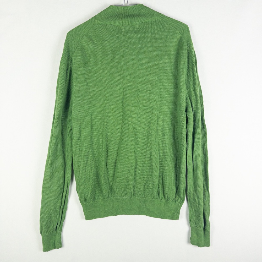 Brooks Brothers 346 Linen Quarter Zip Pullover Sweater Mens M Green Old Money Pr - Picture 4 of 6